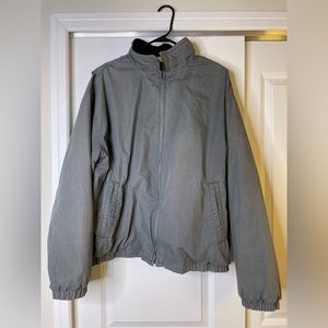 Perry Ellis GUC grey jacket with soft fleece lining and breathe vents in back